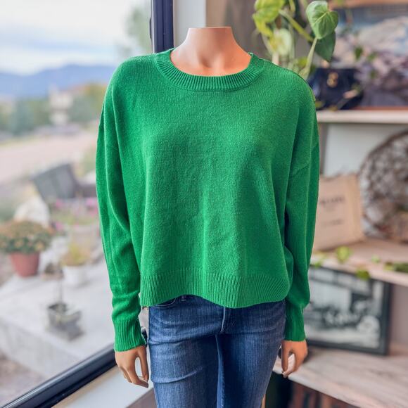 Divided by H&M, Emerald Green Crewneck Long Sleeve Sweater Top, Women's Large - Picture 7 of 9